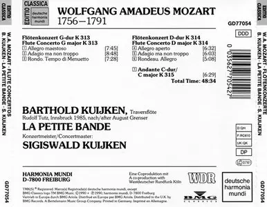 Mozart- La Petite Bande, Kuijken - Flute Concertos (1990)