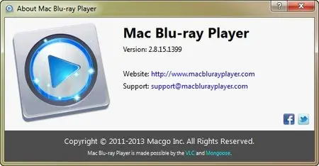 Mac Blu-ray Player for Windows 2.8.15.1399