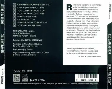 The Red Garland Trio - Bright and Breezy (1961) [Remastered 1995]
