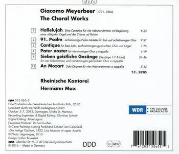 Rheinische Kantorei & Hermann Max - Meyerbeer: Hallelujah – The Choral Works (2016)