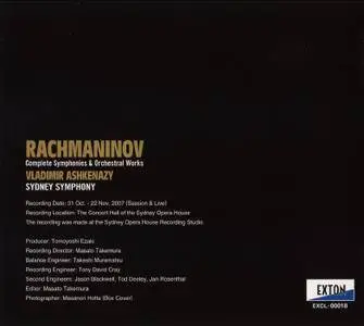Vladimir Ashkenazy & Sydney Symphony Orchestra - Sergei Rachmaninov: Complete Symphonies & Orchestral Works (2008) (5CD)