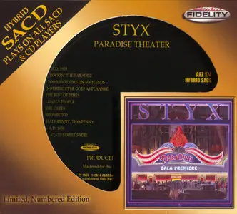 Styx - Paradise Theater (1981) [Audio Fidelity 2014] PS3 ISO + DSD64 + Hi-Res FLAC