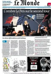 Le Monde et Supplément Présidentielles du Mardi 24 Avril 2012