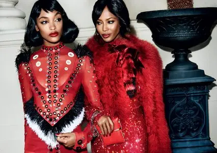 Naomi Campbell and Jourdan Dunn by Mario Testino for Vоgue US September 2015