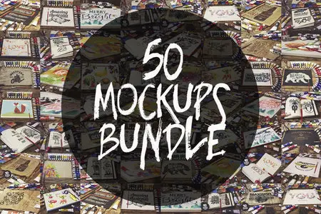 CreativeMarket - 50 Art Mockups Bundle