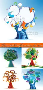 Tree cloud information for text vector