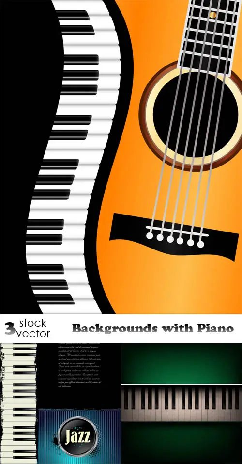 Vectors - Backgrounds with Piano