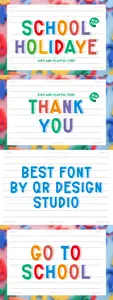 School Holidaye - Playful Font HR6ZHC8