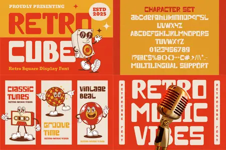 Retrocube Retro Square Display Font