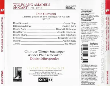 Dimitri Mitropoulos, Wiener Philharmoniker - Wolfgang Amadeus Mozart: Don Giovanni (1994)