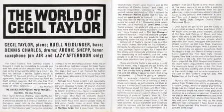 Cecil Taylor - The World Of Cecil Taylor (1960) {Candid CD9006 rel 1987}