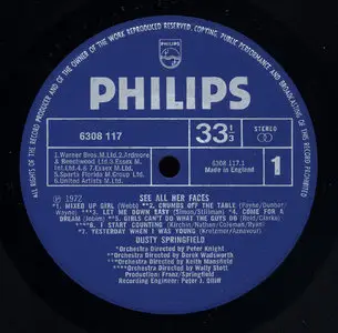 Dusty Springfield - See All Her Faces (Philips 1972) 24-bit/96kHz Vinyl Rip