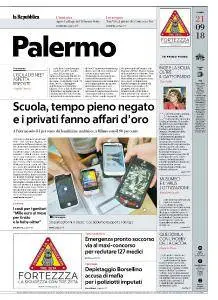 la Repubblica Palermo - 21 Settembre 2018