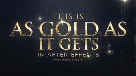 As Gold As It Gets - Awards Broadcast Package - Project for After Effects (VideoHive)