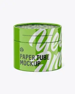 Glossy Paper Tube Mockup 79017