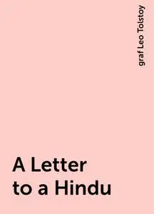 «A Letter to a Hindu» by None