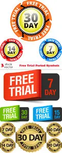 Vectors - Free Trial Period Symbols