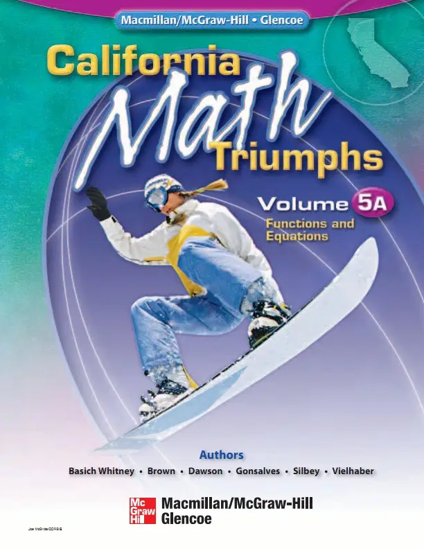 California Math Triumphs VOL 5A FUNCTIONS (CALIFORNIA MATH TRIUMPHS VOL 5A) (Repost)