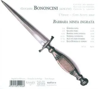 L'Yriade, Cyril Auvity - Giovanni Bononcini: Barbara ninfa ingrata - Cantatas (2010)