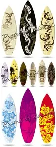 Color Surfboards Vector