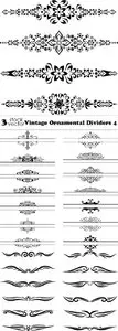 Vectors - Vintage Ornamental Dividers 4