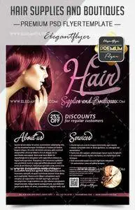 Hair Supplies and Boutiques – Flyer PSD Template + Facebook Cover