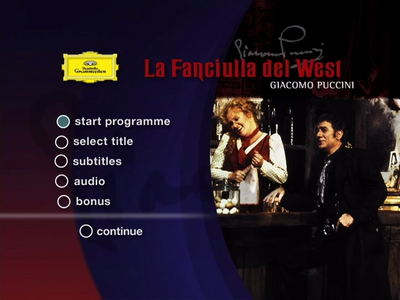 Puccini: La fanciulla del West, DVD9