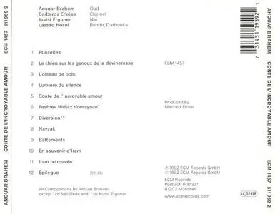 Anouar Brahem - Conte De l'incroyable Amour (1992) {ECM 1457}