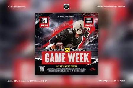 Football Super Game Flyer