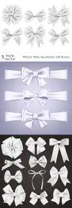 Vectors - White Silk Realistic 3D Bows
