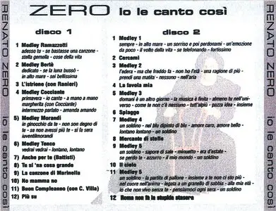 Renato Zero - Io le canto cosi' (2008)