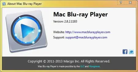 Mac Blu-ray Player for Windows 2.8.2.1183