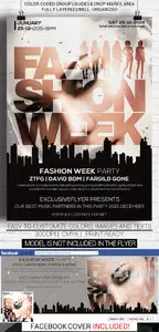 Flyer Template - Fashion Week plus Facebook Cover