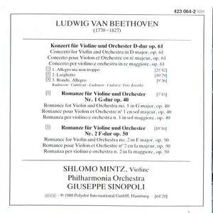 Shlomo Mintz, Giuseppe Sinopoli - Beethoven: Violin Concerto, Romances (1988) Re-Up
