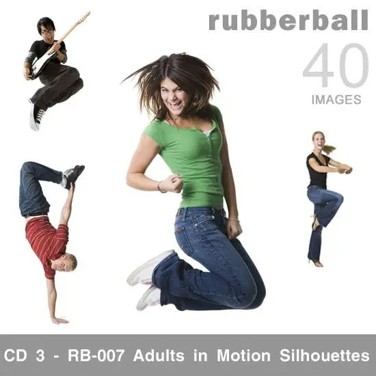 RubberBall - Adults in Motion Silhouettes. CD3