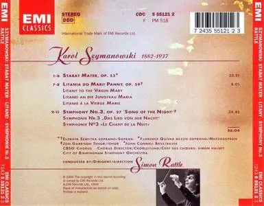 Simon Rattle - Karol Szymanowski: Stabat Mater; Litany to the Virgin Mary; Symphony No. 3 (1994)