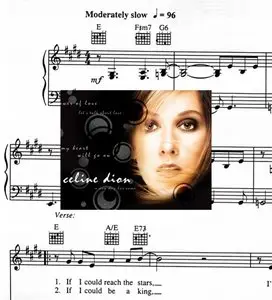 Celine Dion Sheet Music For Piano, Guitare, Lyrics