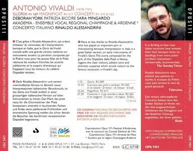Rinaldo Alessandrini, Concerto Italiano - Antonio Vivaldi: Gloria; Magnificat; Concerti (2000)