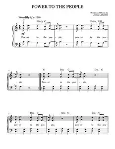Power To The People - John Lennon, John Lennon and Yoko Ono, with the Plastic Ono Band (Easy Piano)