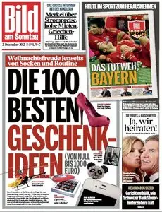 Bild am Sonntag, 02. Dezember 2012