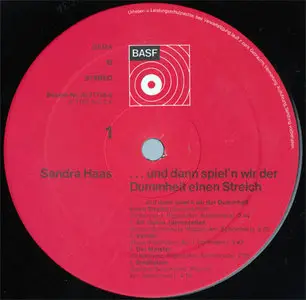 Sandra Haas - ... Und Dann Spiel'n Wir Der Dummheit Einen Streich (BASF 20 21725-0) (GER 1973) (Vinyl 24-96 & 16-44.1)