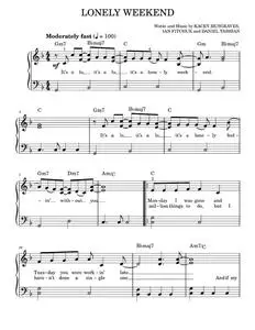 Lonely weekend - Kacey Musgraves (Easy Piano)
