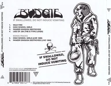 Budgie - If Swallowed, Do Not Induce Vomiting (1980) [Reissue 2012] Re-up