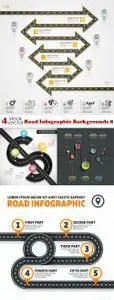 Vectors - Road Infographic Backgrounds 8