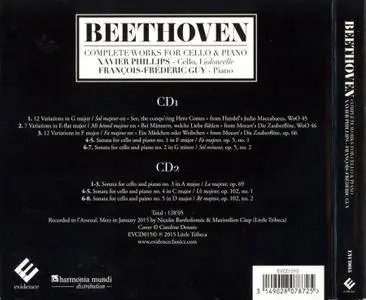 Xavier Phillips, Francois-Frederic Guy - Ludwig van Beethoven: Complete Works for Cello & Piano (2015) 2CDs