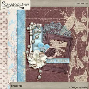 5 Vintage Winter Mini Scrap Kit