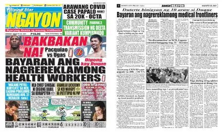 Pilipino Star Ngayon – Agosto 22, 2021