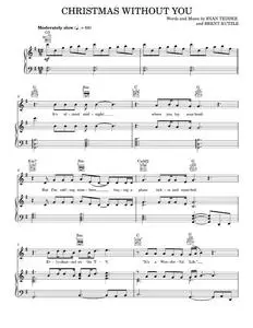 Christmas without you - OneRepublic (Piano-Vocal-Guitar)