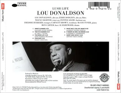 Lou Donaldson - Lush Life (1980) [RVG Edition, 2007]