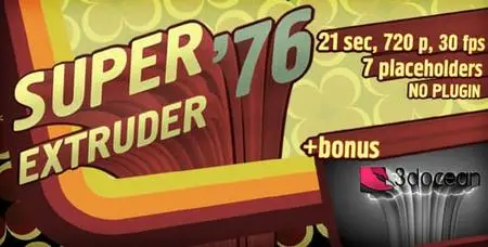 Videohive Super Extruder '76 Titles with Placeholders +Bonus 3007924